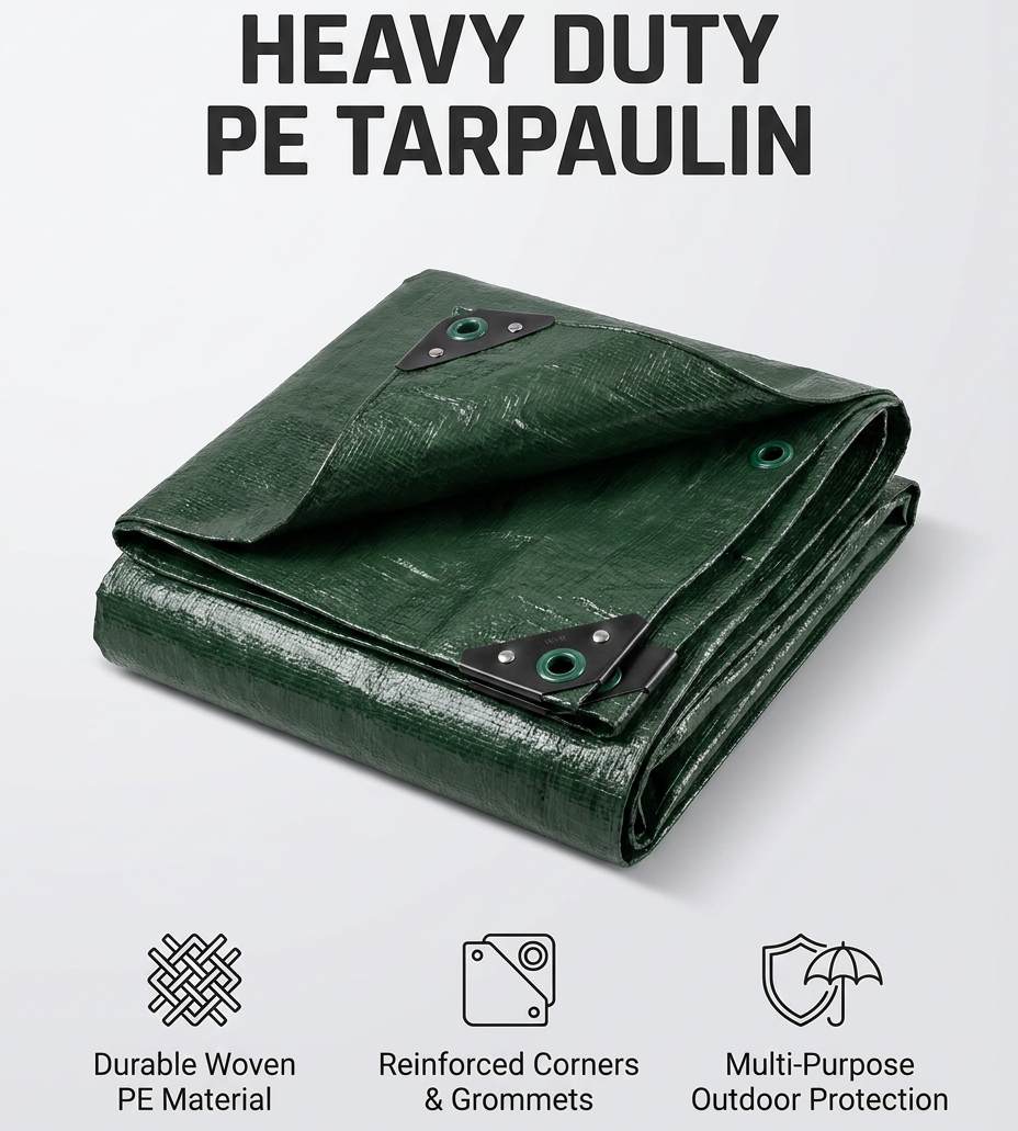 Tugas Berat Multi Purpose Waterproof Windproof UV Resistant PE Tarpaulin