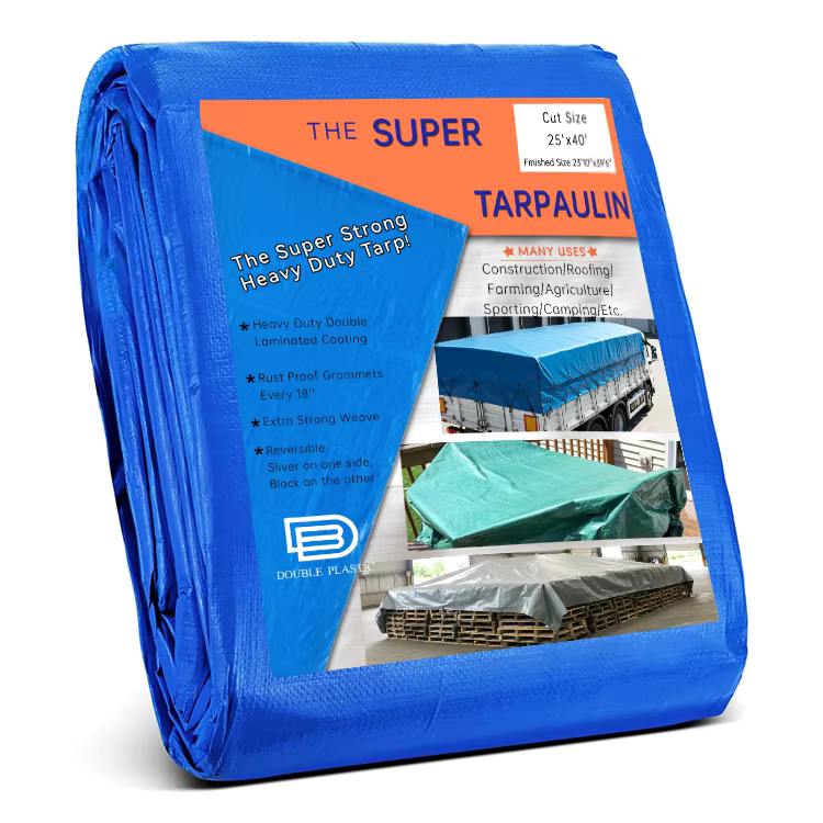 Lembaran Tarpaulin PE Serbaguna Berat Sederhana Kalis Air Terpal PE Tugas Berat Tahan Angin
