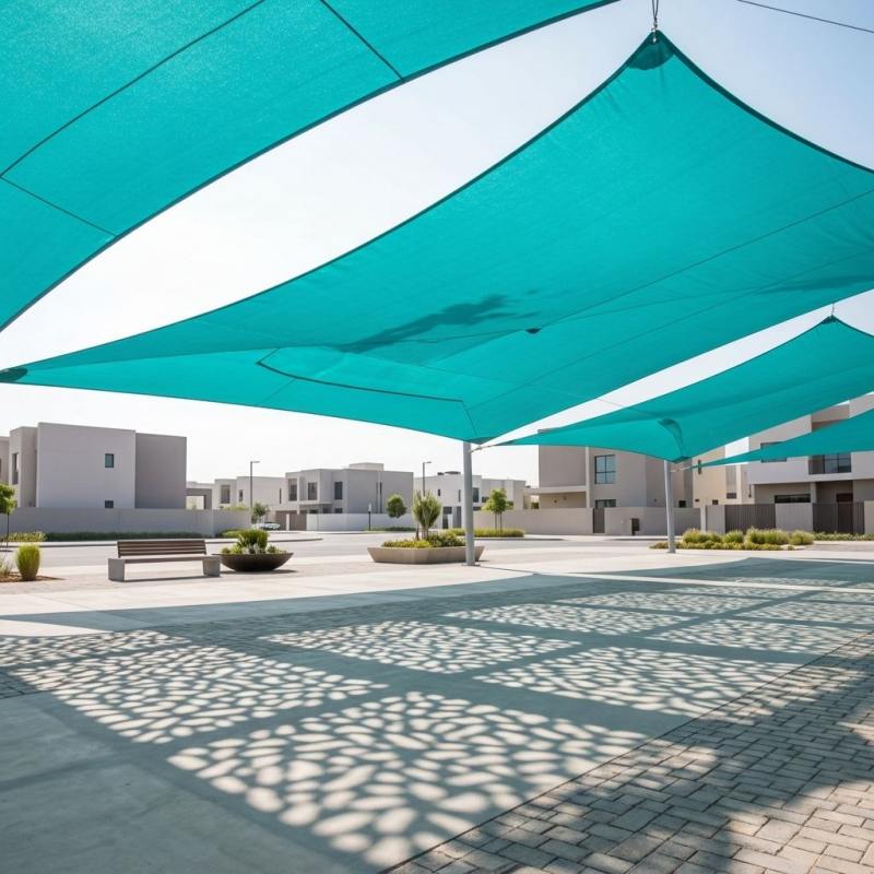 Layar Teduh 100% Virgin HDPE UV Block Telap Mesh Awning